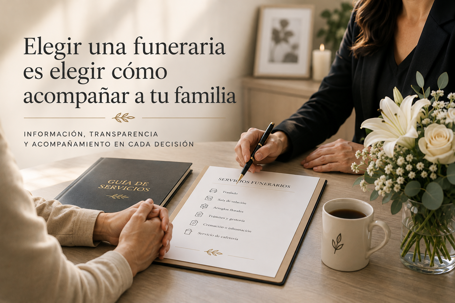 ¿Cómo elegir una funeraria que realmente acompañe a tu familia?