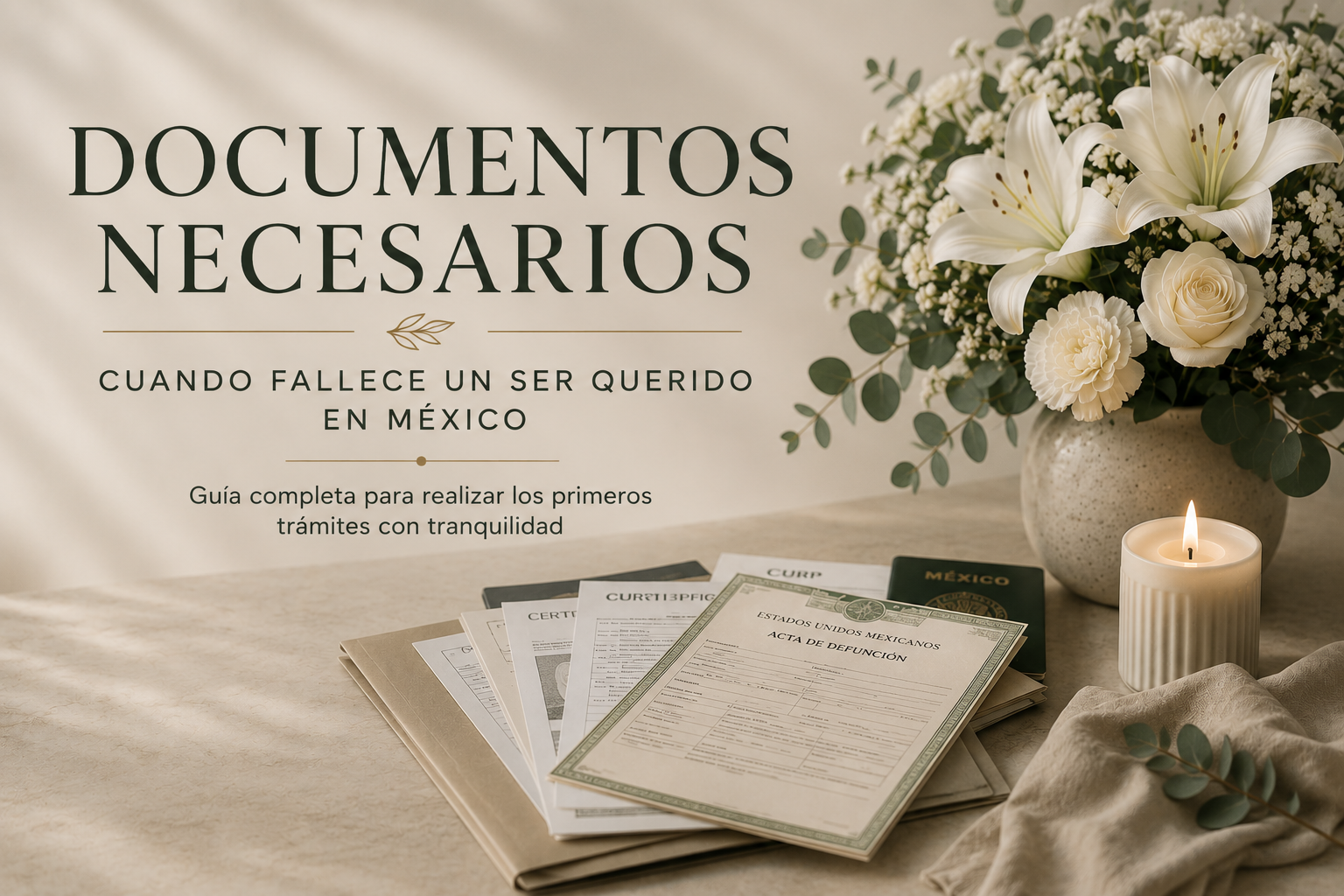 Documentos necesarios cuando fallece un ser querido en México