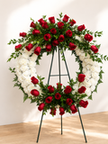 Corona grande flor Rojas