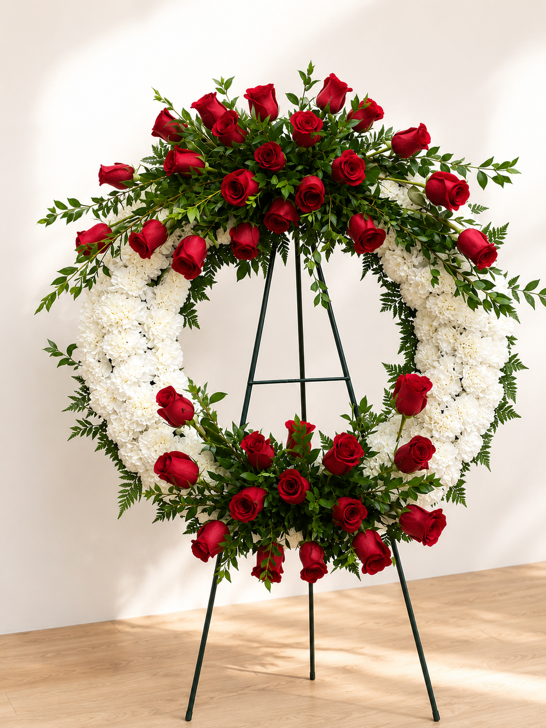 Corona grande flor Rojas