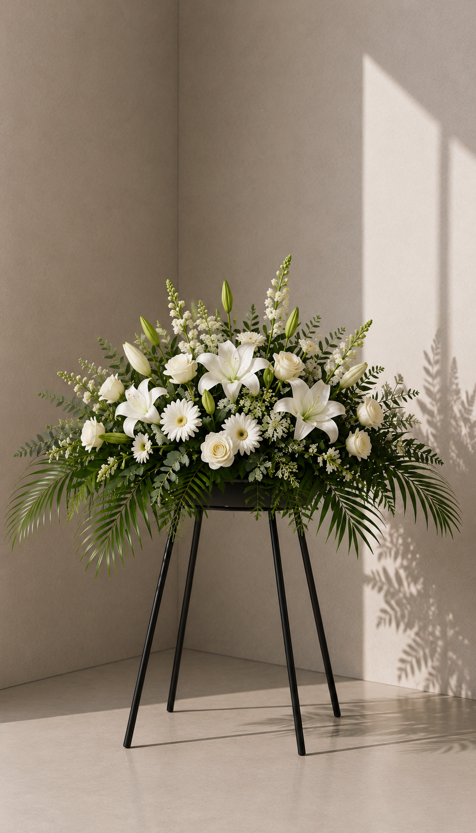 Pie de Caja Floral Clásico