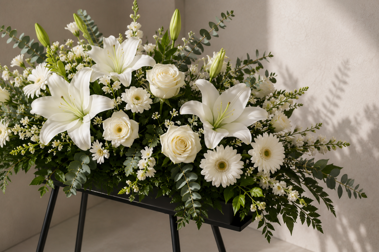 Pie de Caja Floral Clásico