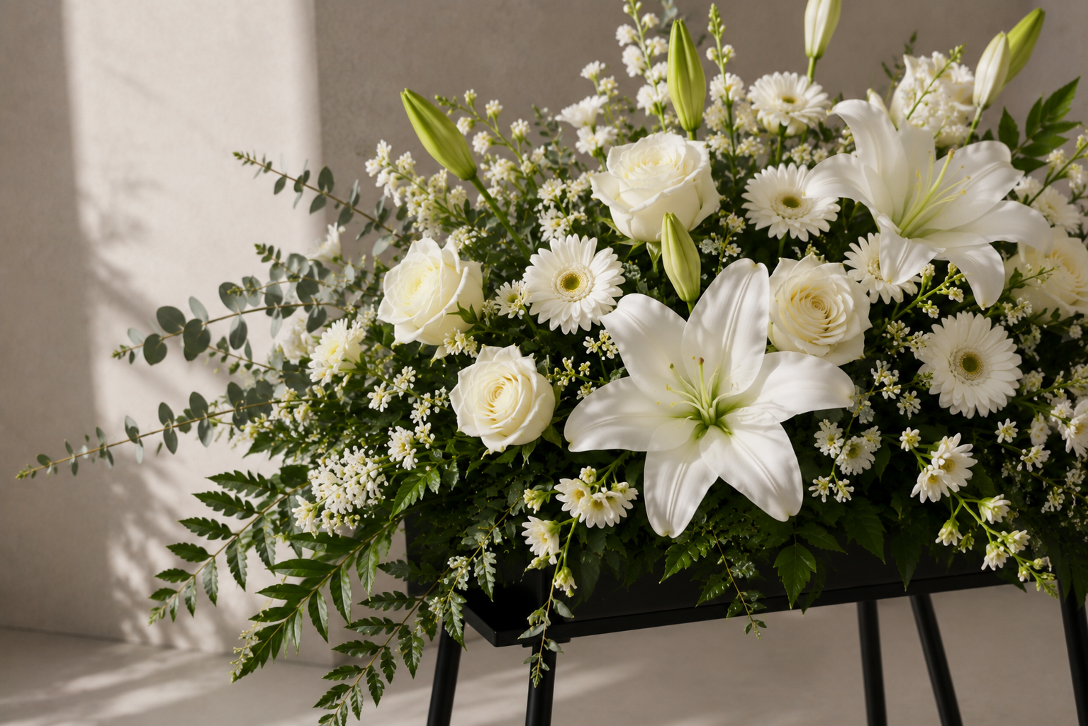 Pie de Caja Floral Clásico